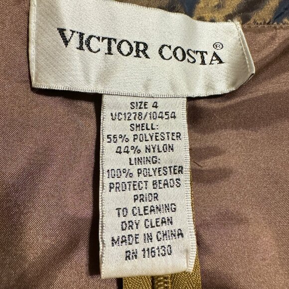 🎉😀CLEARANCE SALE!!😀🎉VICTOR COSTA NWT Vintage Beaded Satin Wrap Style Top - Picture 4 of 8